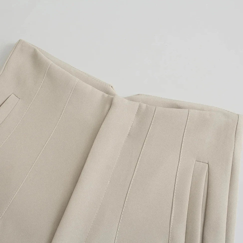 Formelle blyantsskåret bukser med høj talje til kontorbrug 