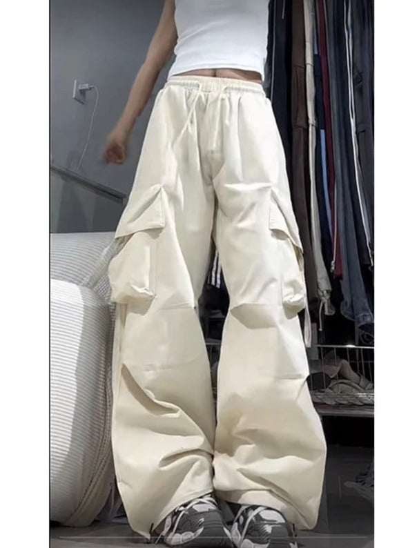 High Waist Y2K Streetwear Drawstring Cargo Pants