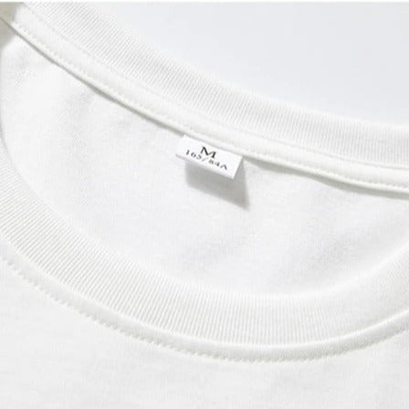 Afslappet løs High Streetwear Letter Printed Blød bomuldsskjorte 