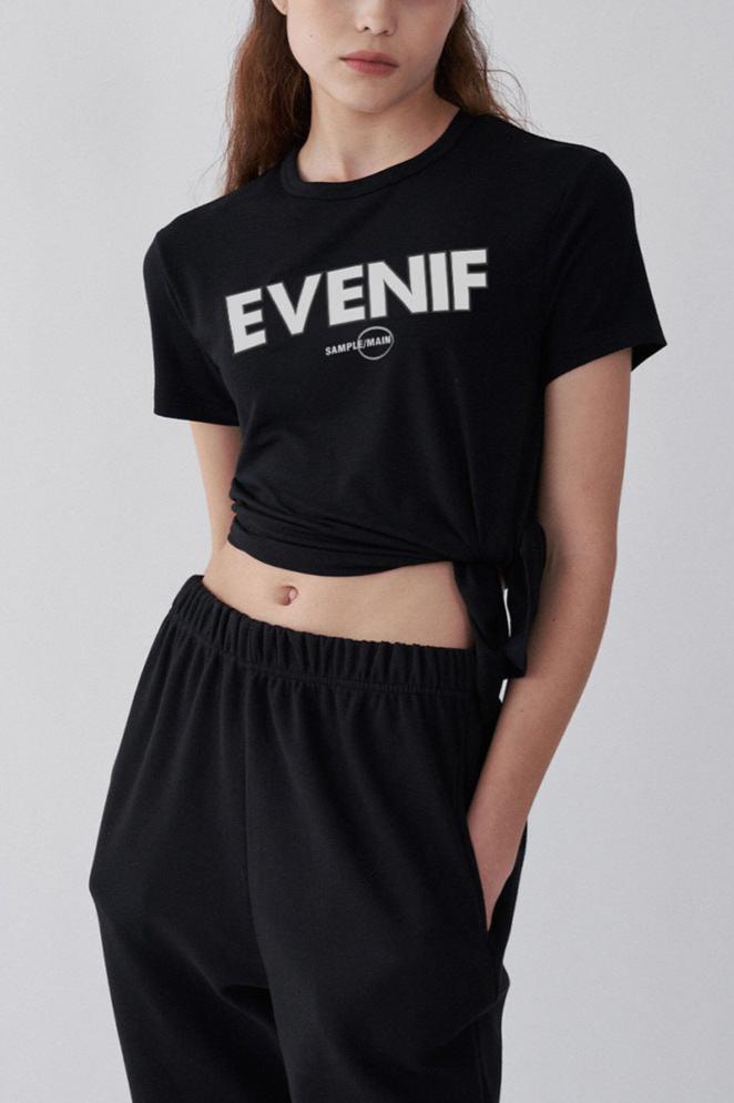 Split Letter Printed Short Sleeve Sports Top