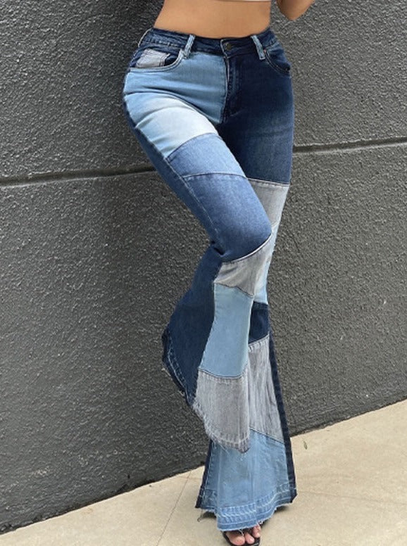 Klassiske jeans med patched flad 
