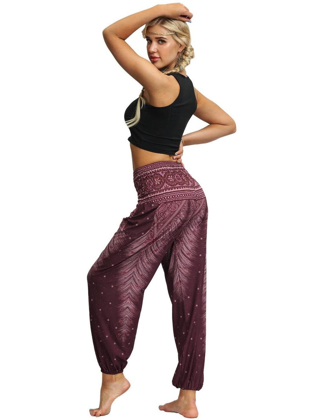 High-Waisted Digital Printed Yoga Dance Pants