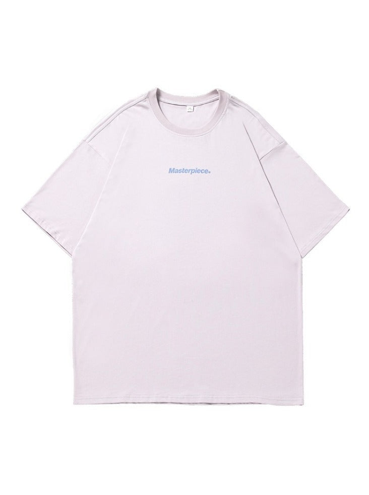 Unisex Short Sleeves Loose Printed Shirt