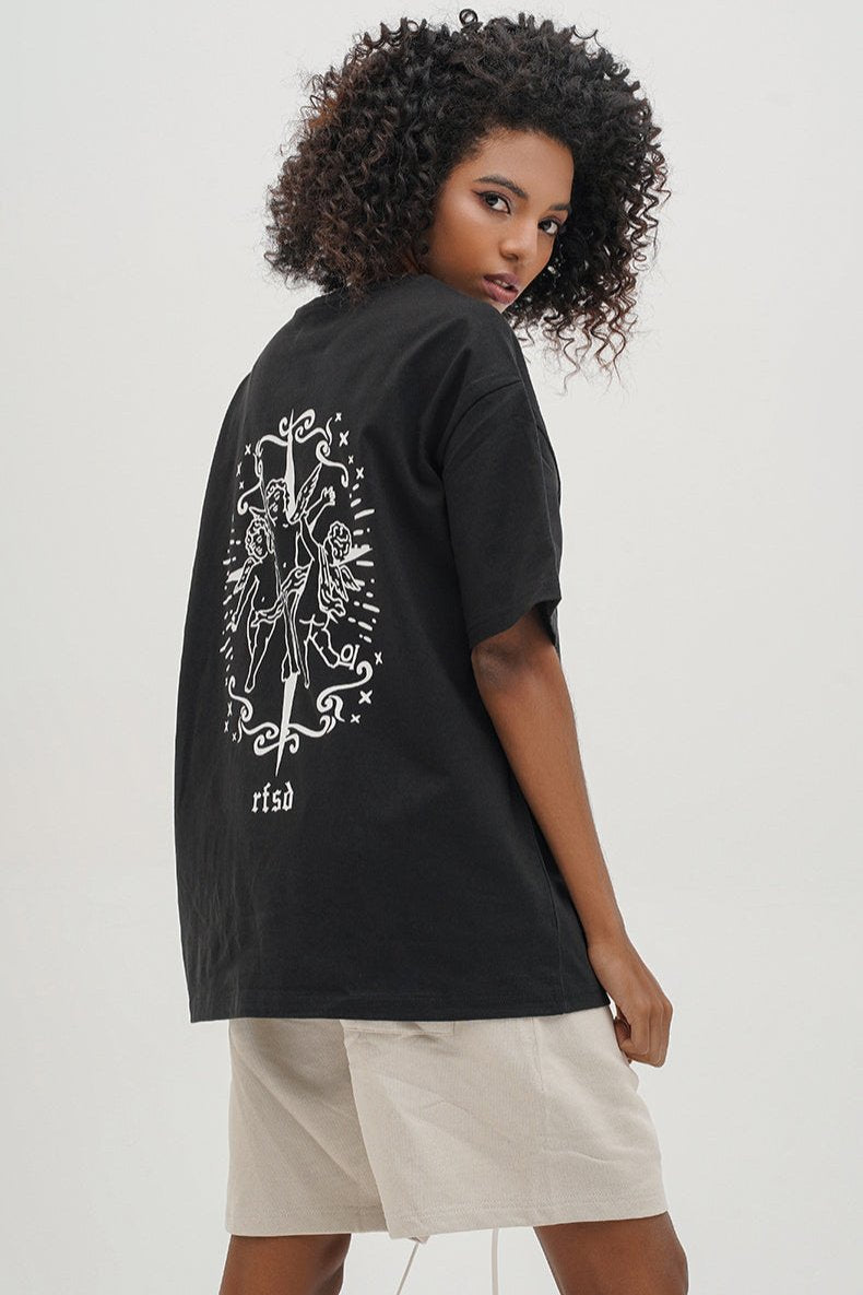 Graphic Printed Round Neck Loose T-Shirt