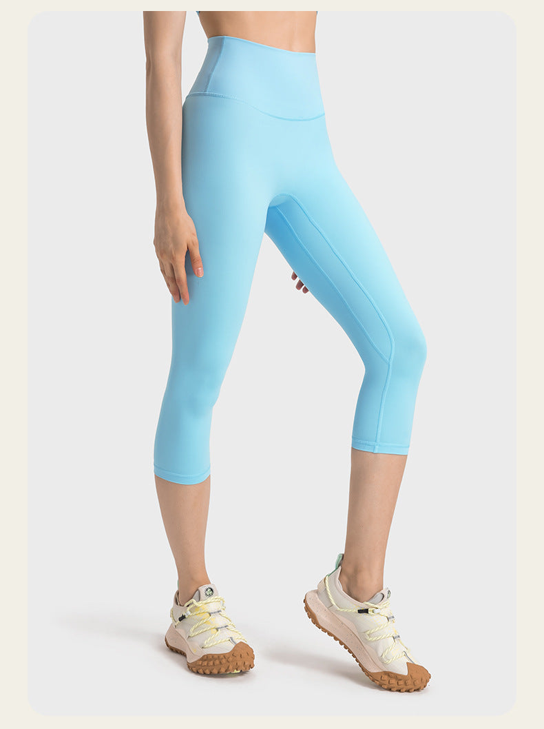Light Blue Stretchable High Waist Exercise Yoga Pants