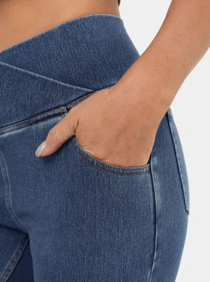 Stretchable Flared Denim Jeans