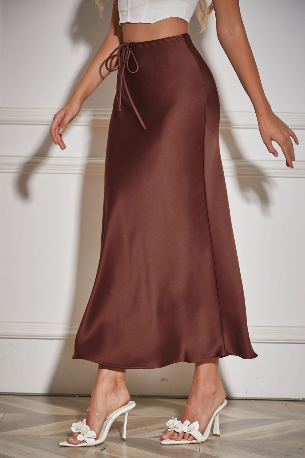 Chocolade Tie Wait Maxi Rok 