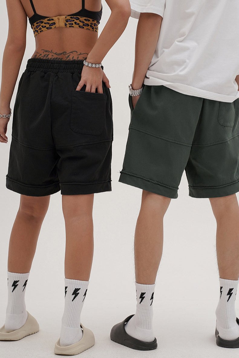 Casual Heavy Washed Shorts