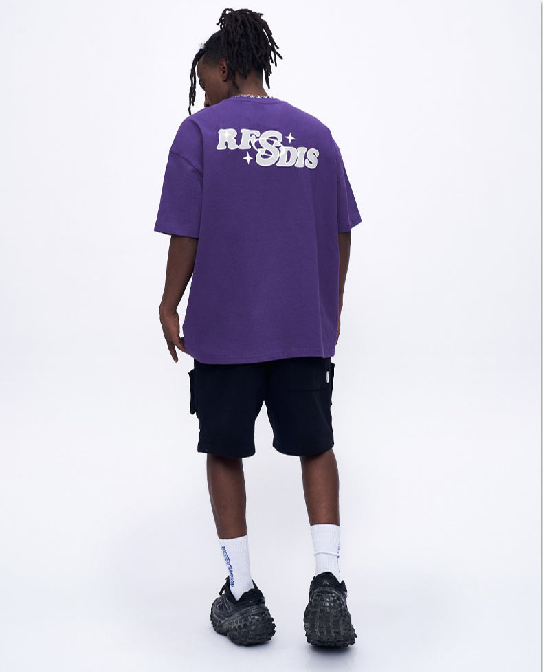 Loose Plain Simple Logo Printed T-Shirt