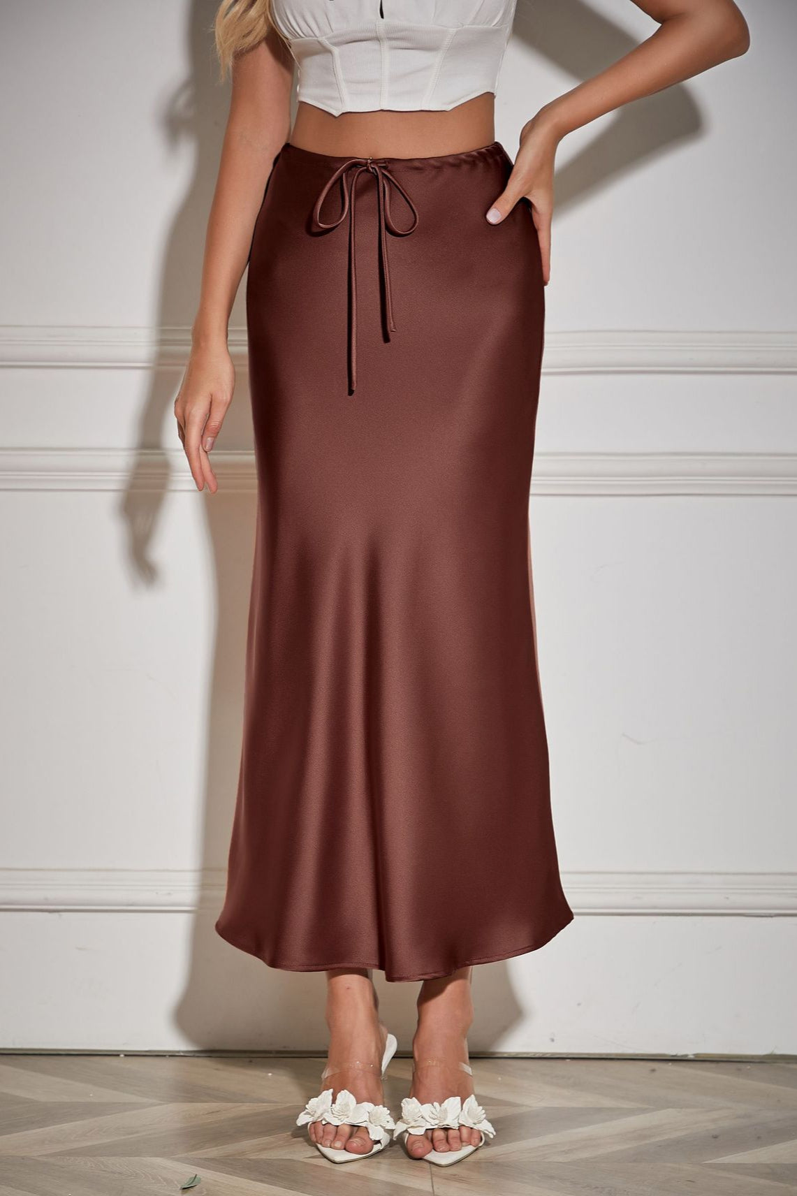 Chocolade Tie Wait Maxi Rok 