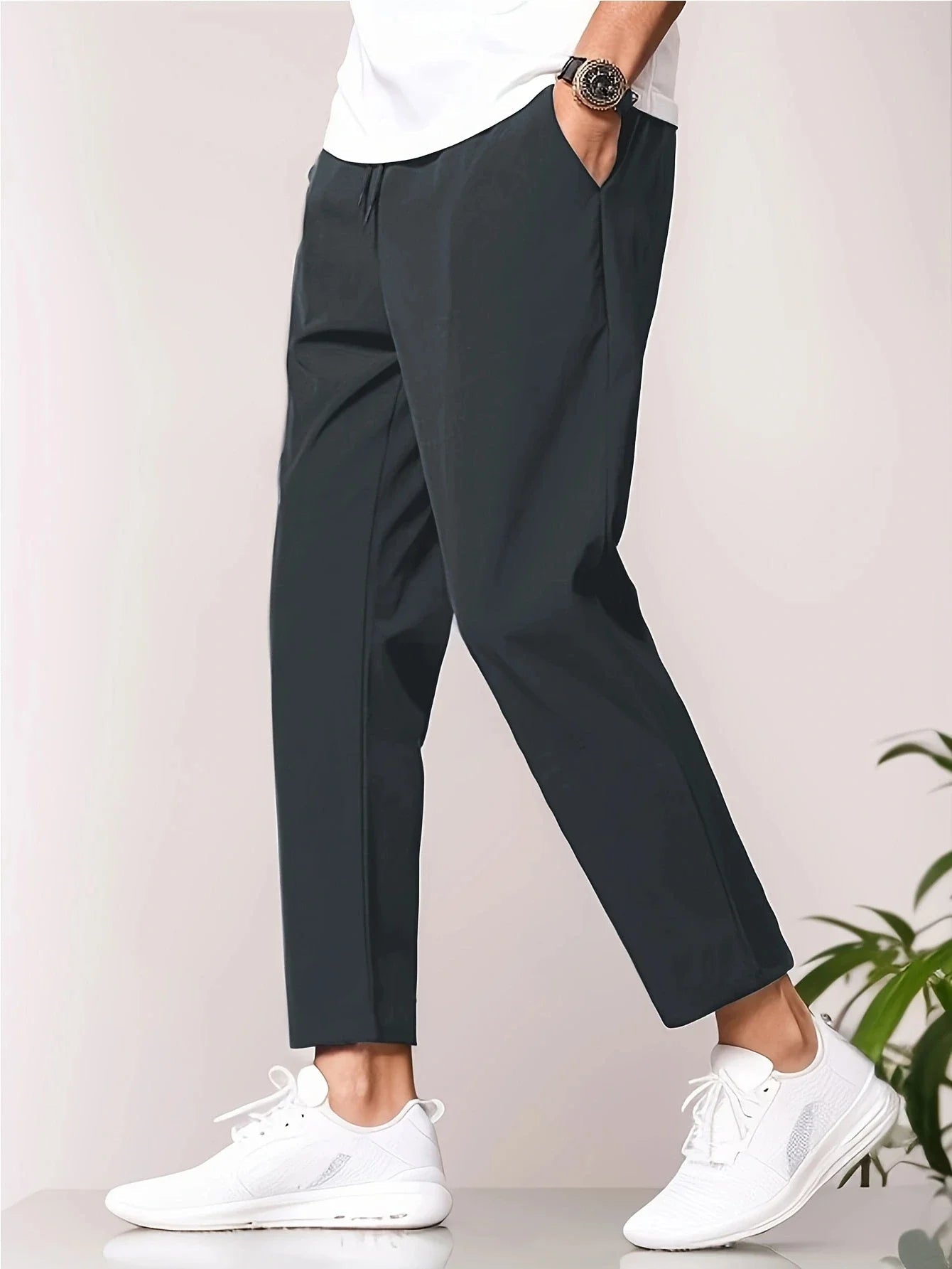 Plain Casual Sleek Pants