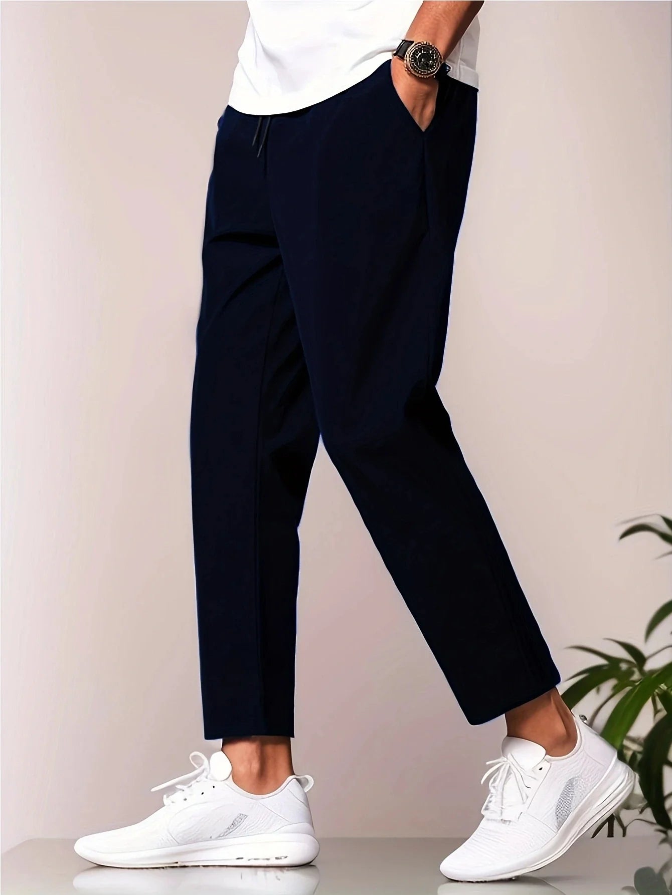 Plain Casual Sleek Pants