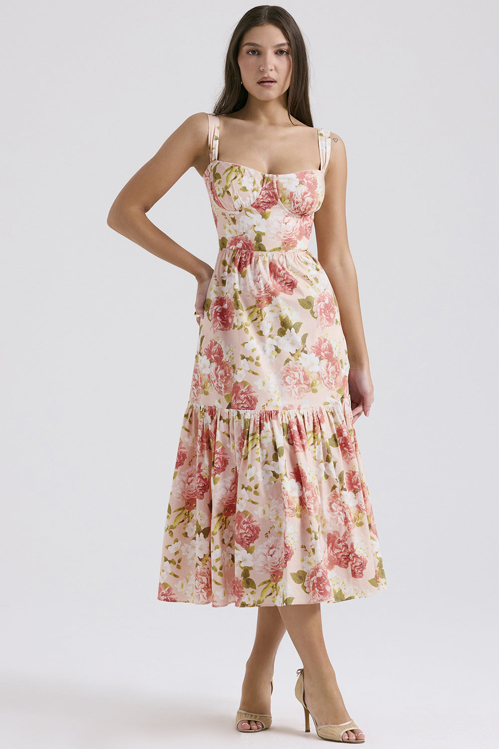 Floral Printed Sleeveless Sundress