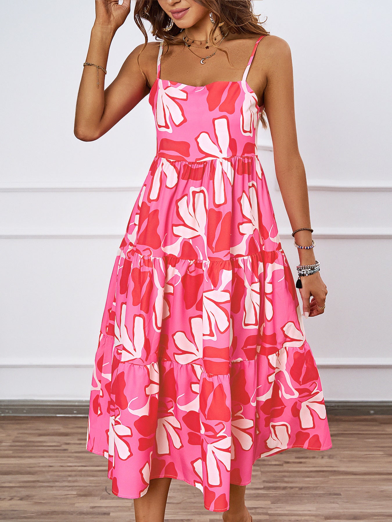 Floral Printed Sleeveless Dress