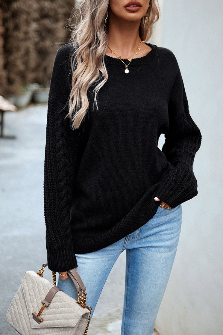 Round Neck Long Sleeve Sweater