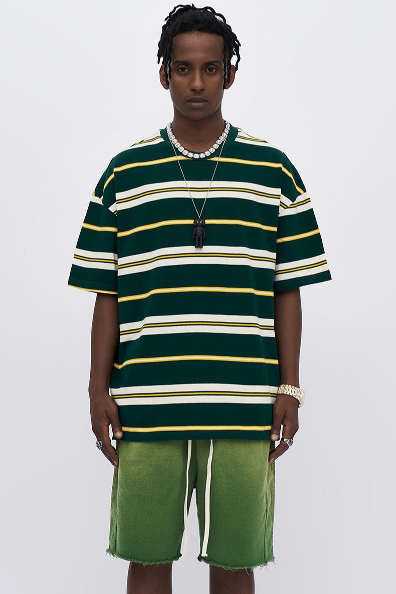 Cityboy Retro Color-Blocked Striped T-Shirt