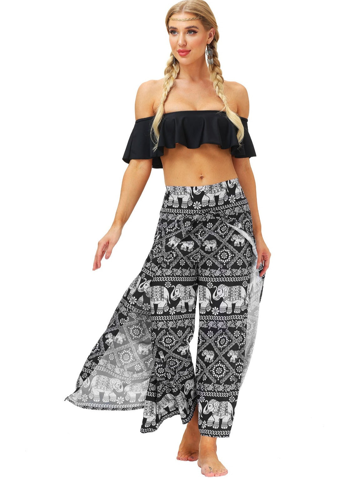 Ethnic Style Digital Printed Yoga Dance Pants