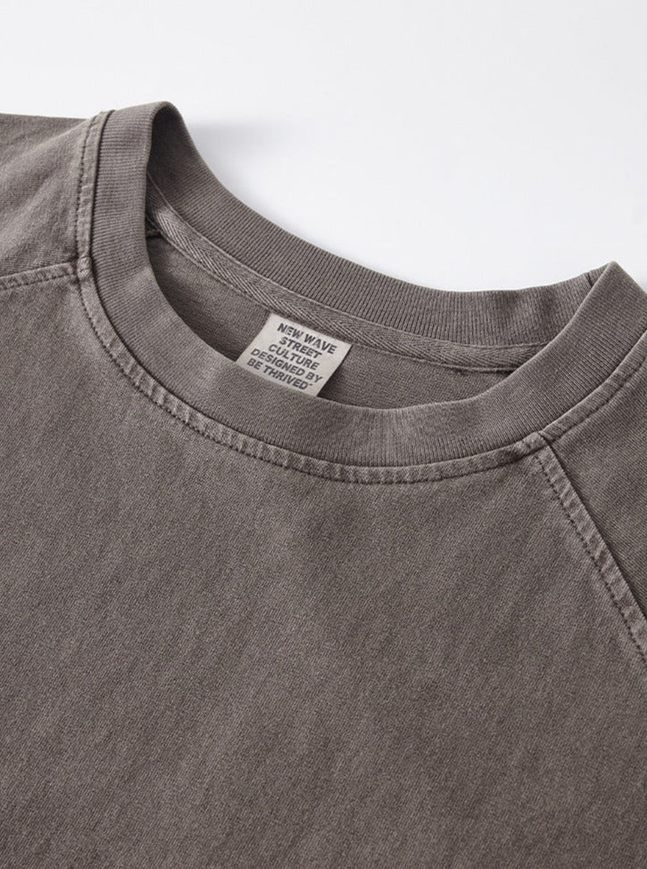 Løs brun Basic ensfarvet afslappet skjorte 