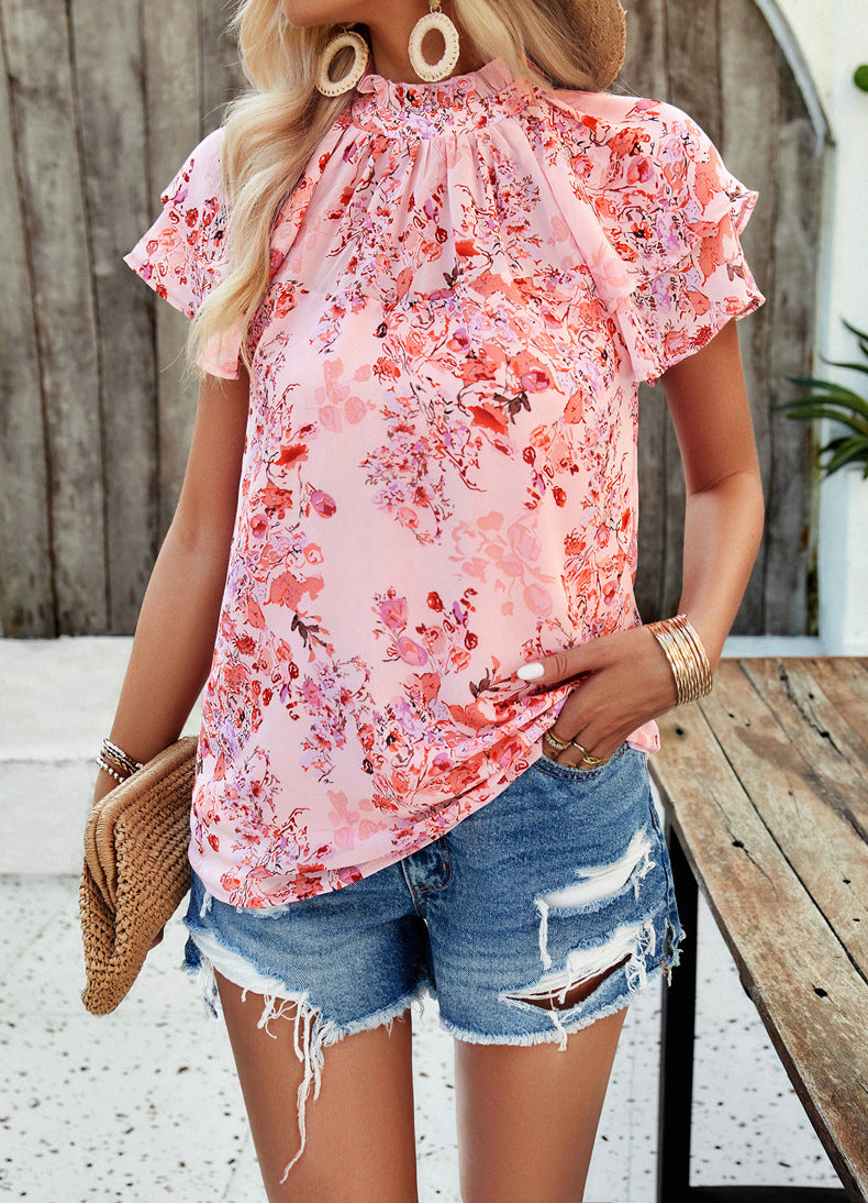 Casual Abstract Printed Blouse