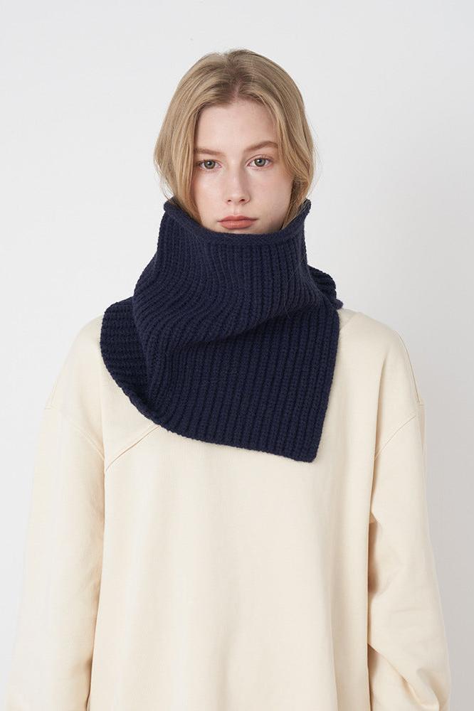 Breathable Solid Knitted Neckerchief Scarf