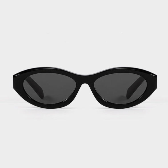 Cat-Eye Anti-UV-solbriller med smal stelplade 
