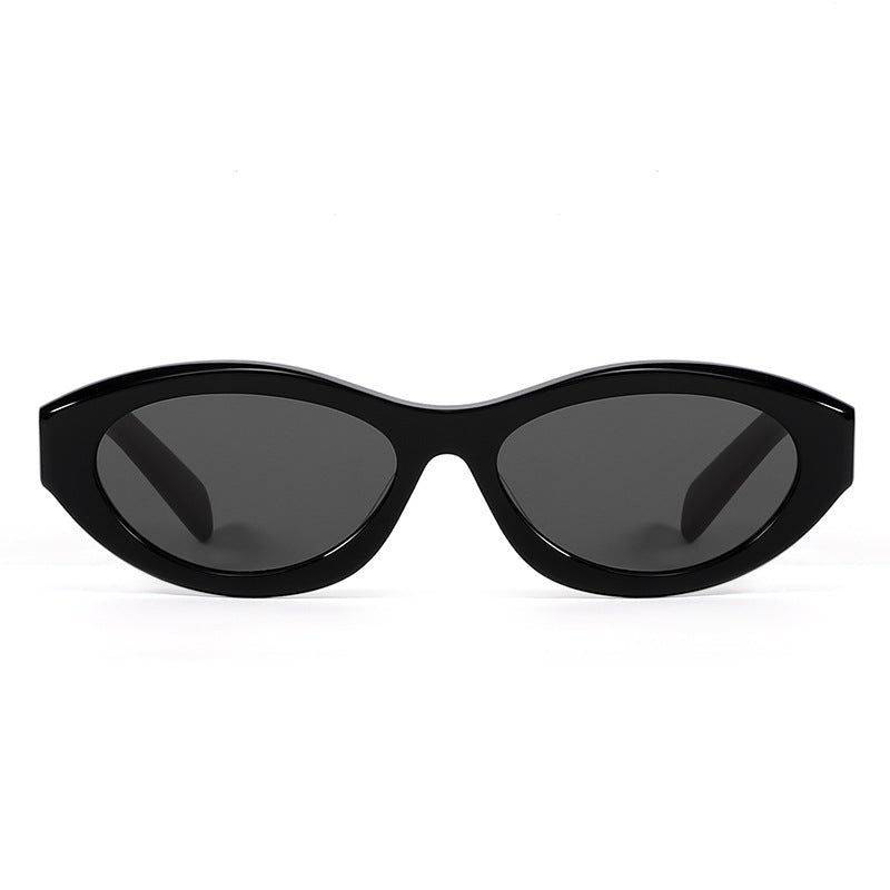 Cat-Eye Narrow Frame Plate Anti-UV Sunglasses