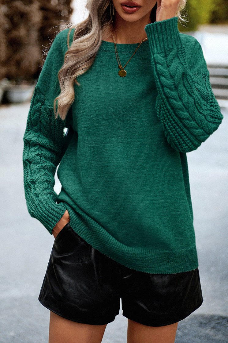 Round Neck Long Sleeve Sweater