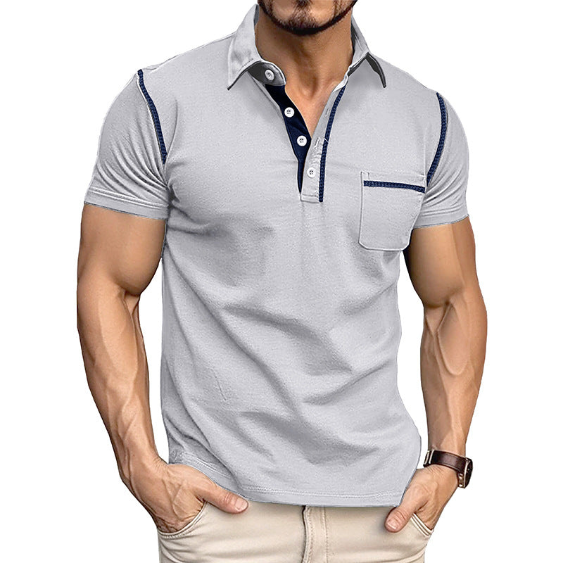 Solid Color Muscle Fit Polo Shirt