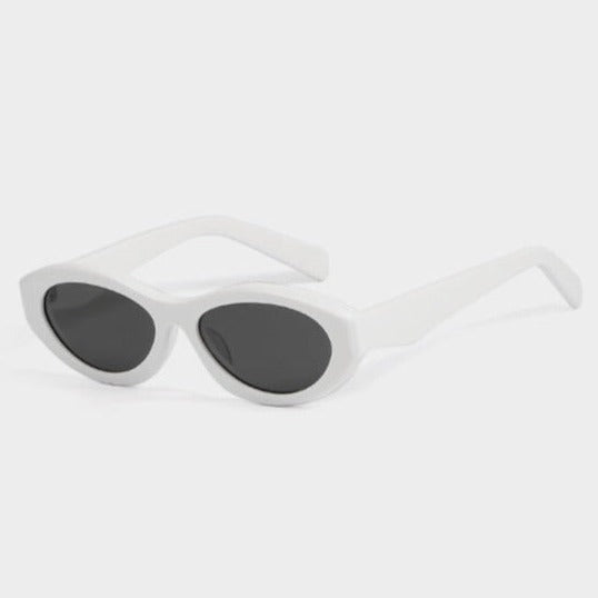 Cat-Eye Narrow Frame Plate Anti-UV Sunglasses