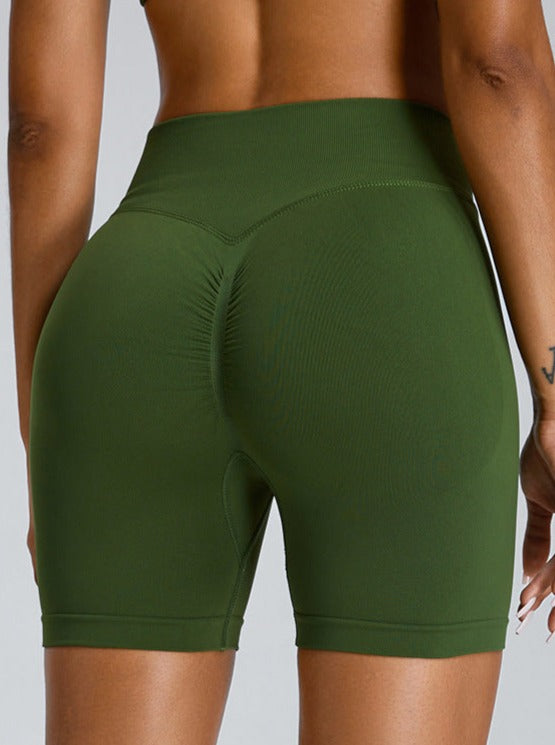 Mint Green Seamless High-Waisted Butt-Lifting Sports Short