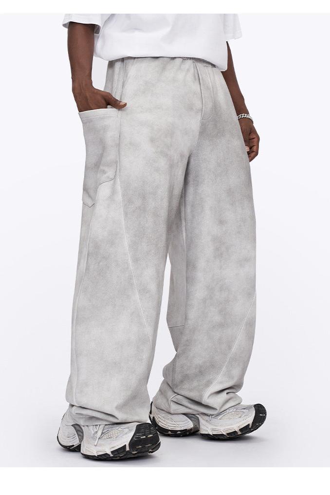 Distressed Dirty Wide Leg Pants