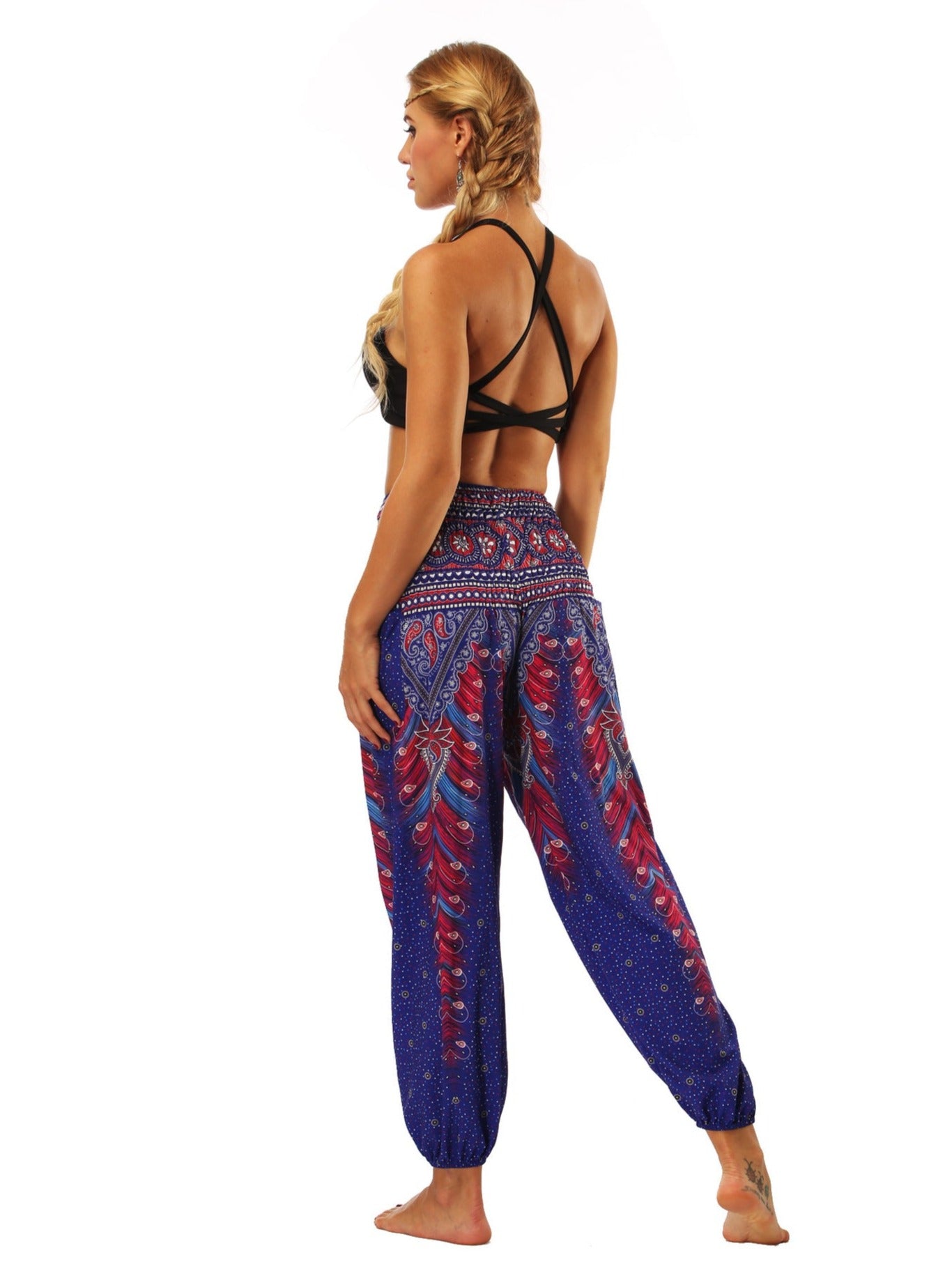 High-Waisted Printed Yoga Dance Pants