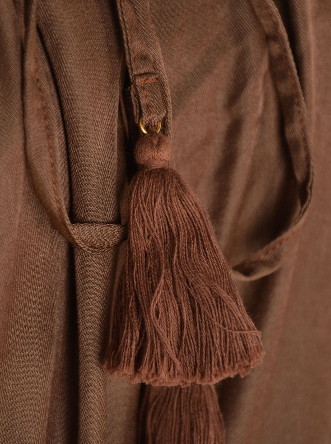 Boho Style Justerbar Skulder Bell Sleeve Minikjole med snøre i taljen 