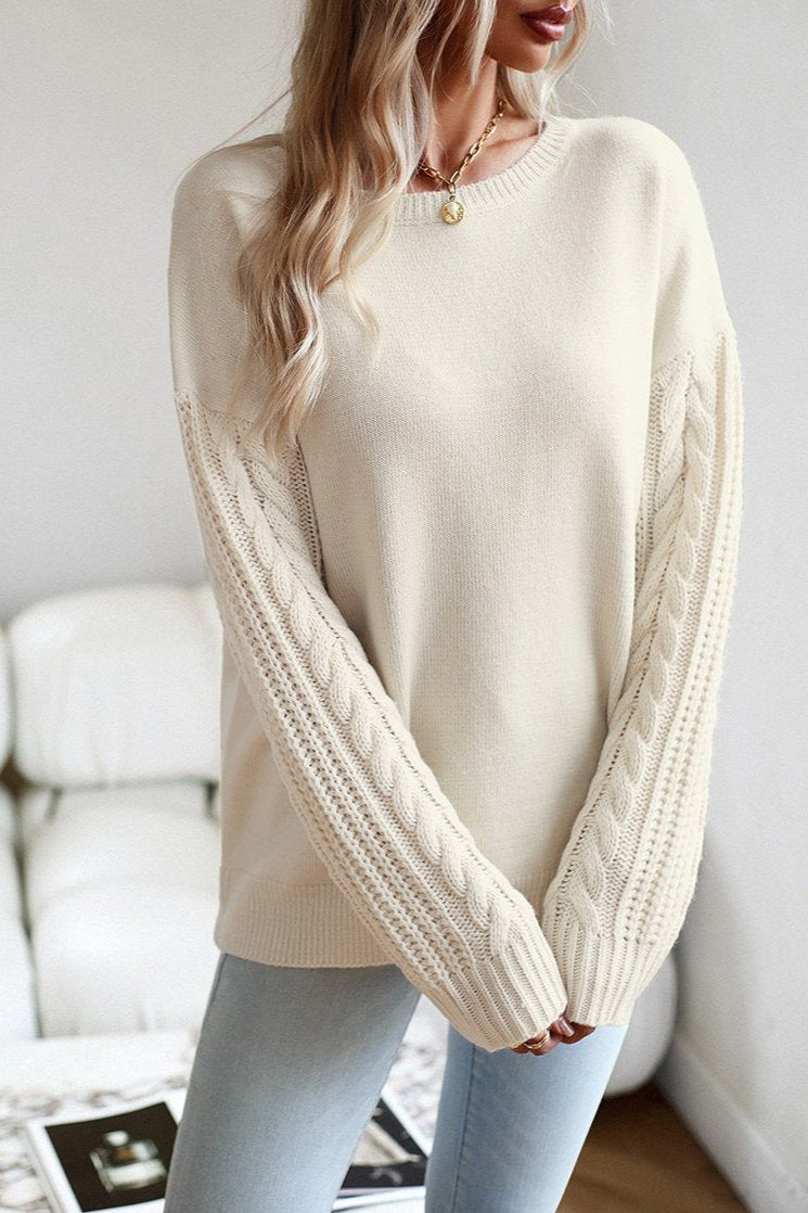 Round Neck Long Sleeve Sweater