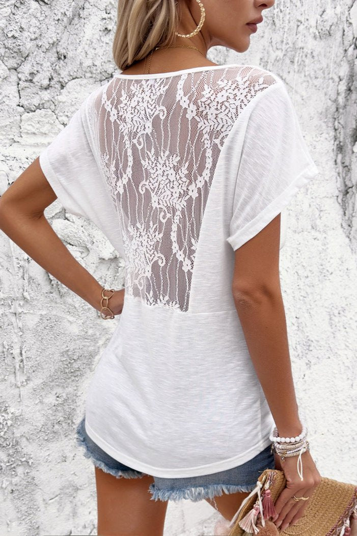 Elegant Cap Sleeve Deep V-Neck Ruched Blouse