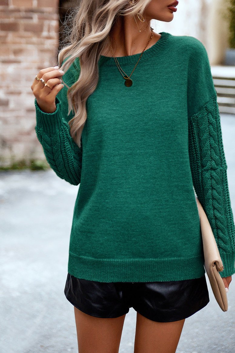 Round Neck Long Sleeve Sweater