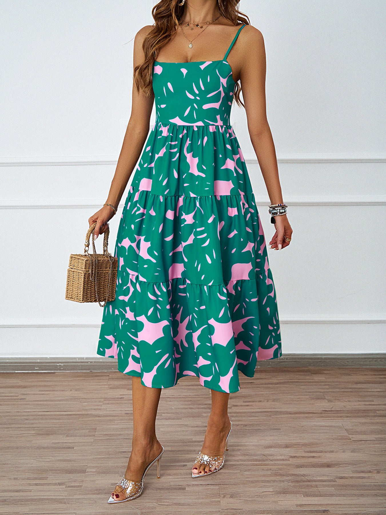 Floral Printed Sleeveless Dress