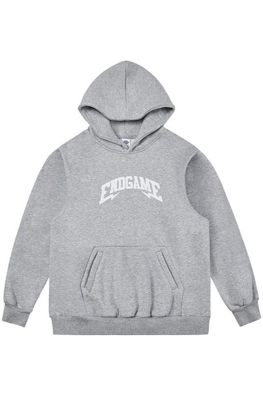 Padded Printed Hooded Sweatshirt