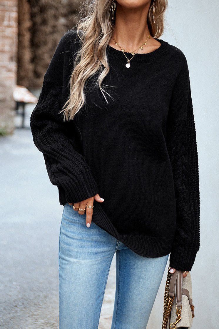 Round Neck Long Sleeve Sweater