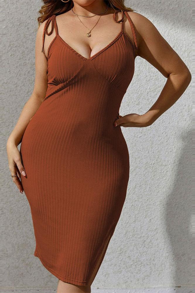 Plus Size Sleeveless Bodycon Dress