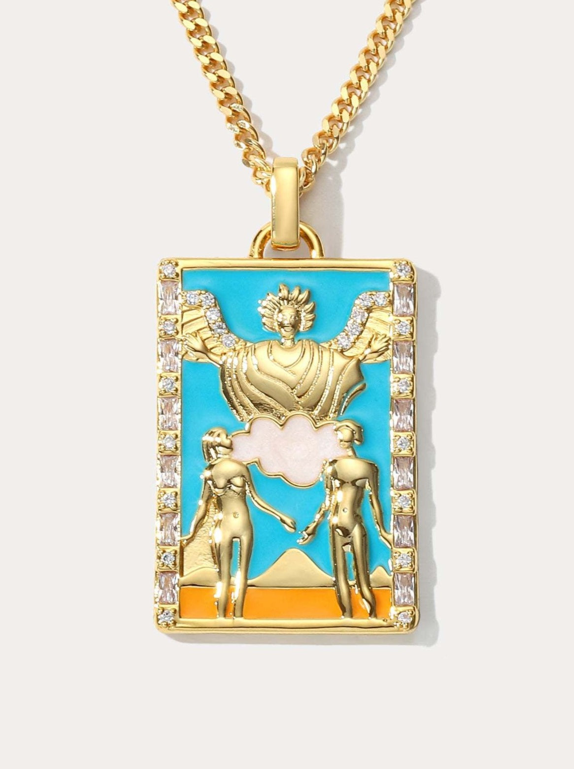 18k Gold Plated Tarot Pendant Necklace