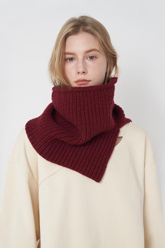 Breathable Solid Knitted Neckerchief Scarf