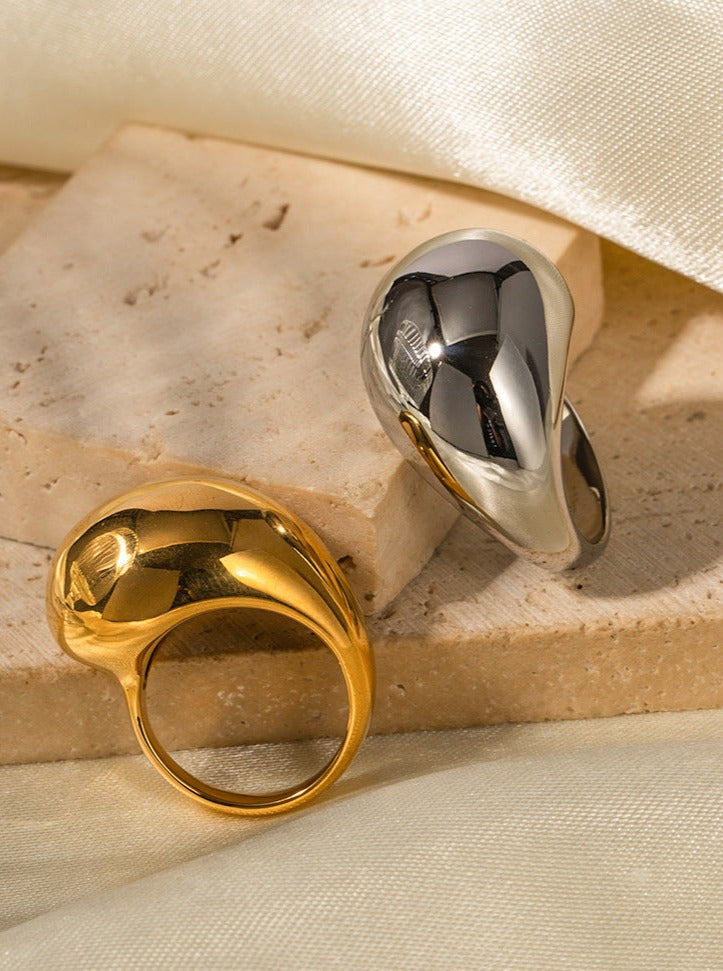 18K Gold Stainless Steel Closed Ring