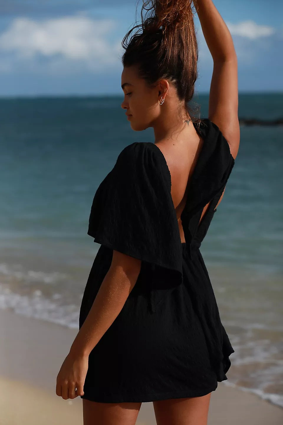 V-Neck Short Sleeved Romper