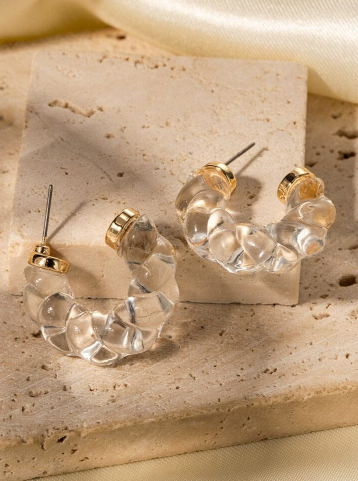 Vintage Transparent Resin Earrings