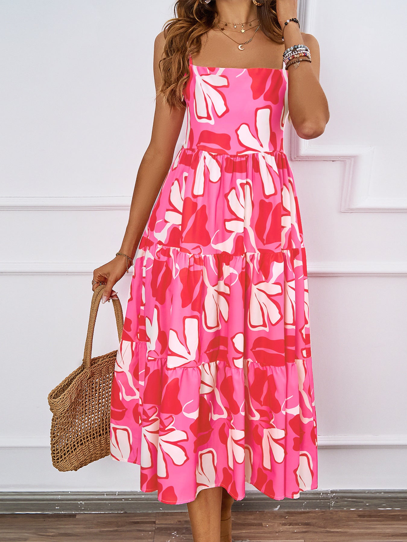 Floral Printed Sleeveless Dress