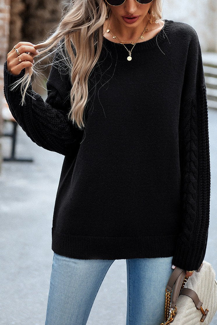 Round Neck Long Sleeve Sweater