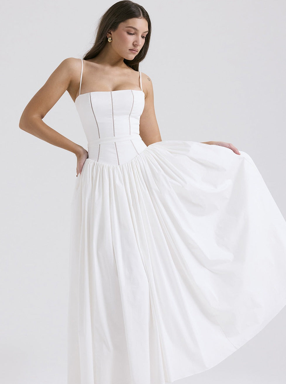 White Big Swing Dress