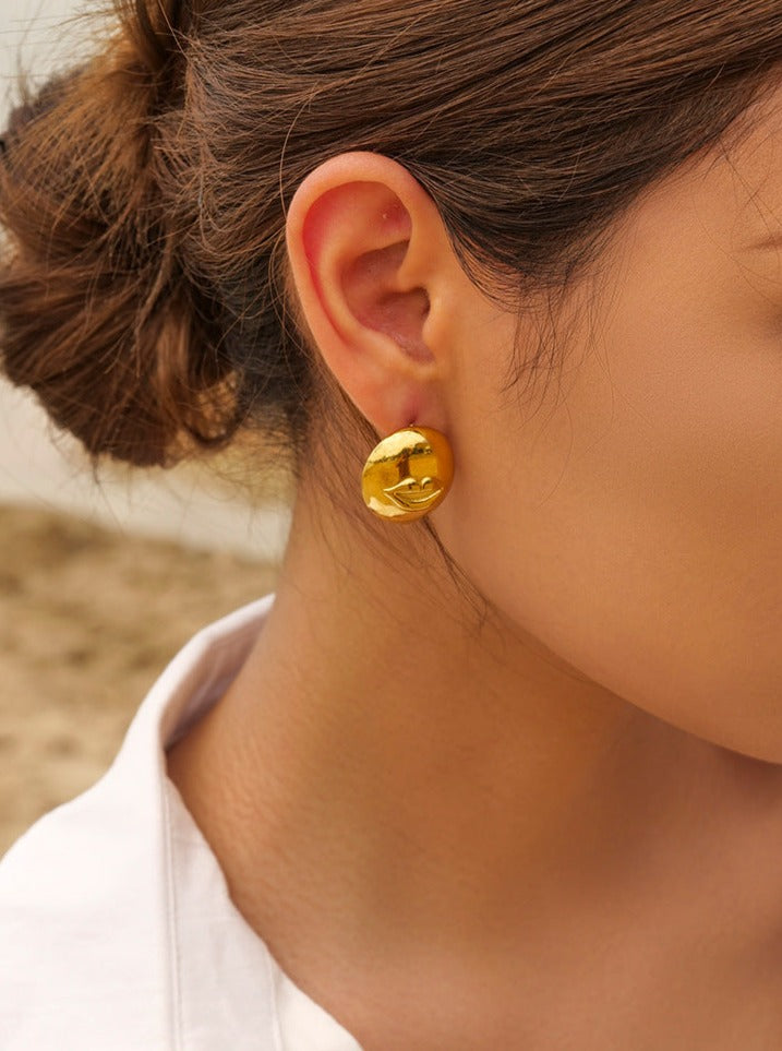 18K Gold Plated Lips Earrings