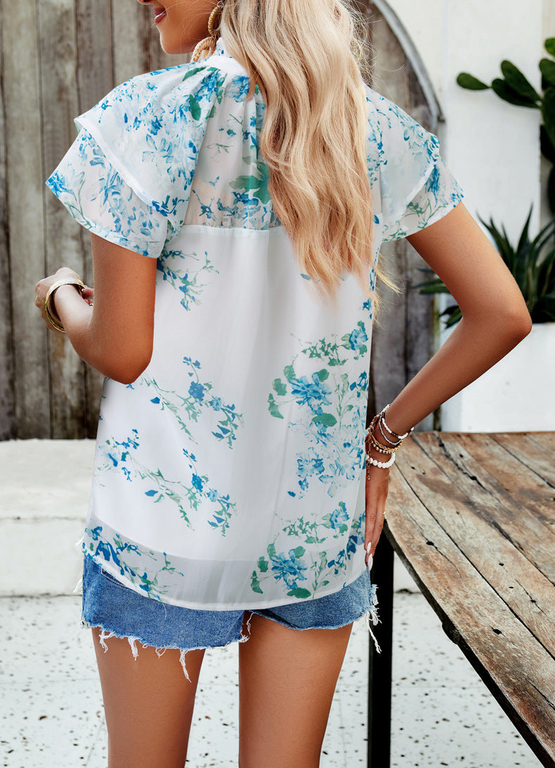 Casual Abstract Printed Blouse